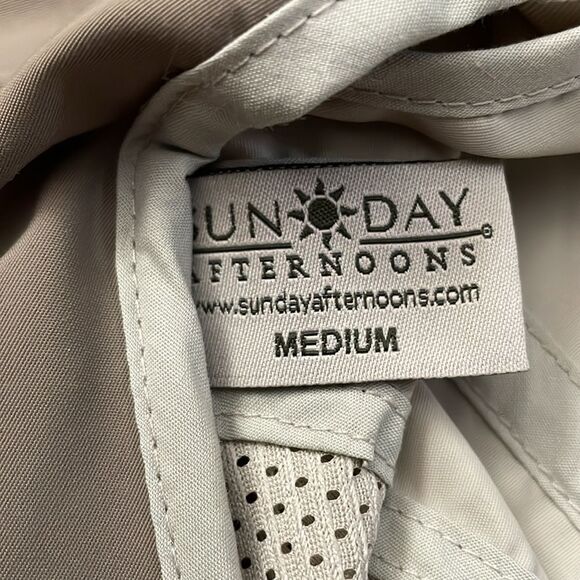 Sun Day Beige Sun Hat Throat Latch With Toggle Wide Brim Neck Protector M - Picture 7 of 9